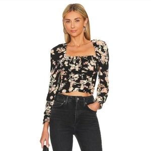 NWT Free People Hilary Printed Top, Size XS